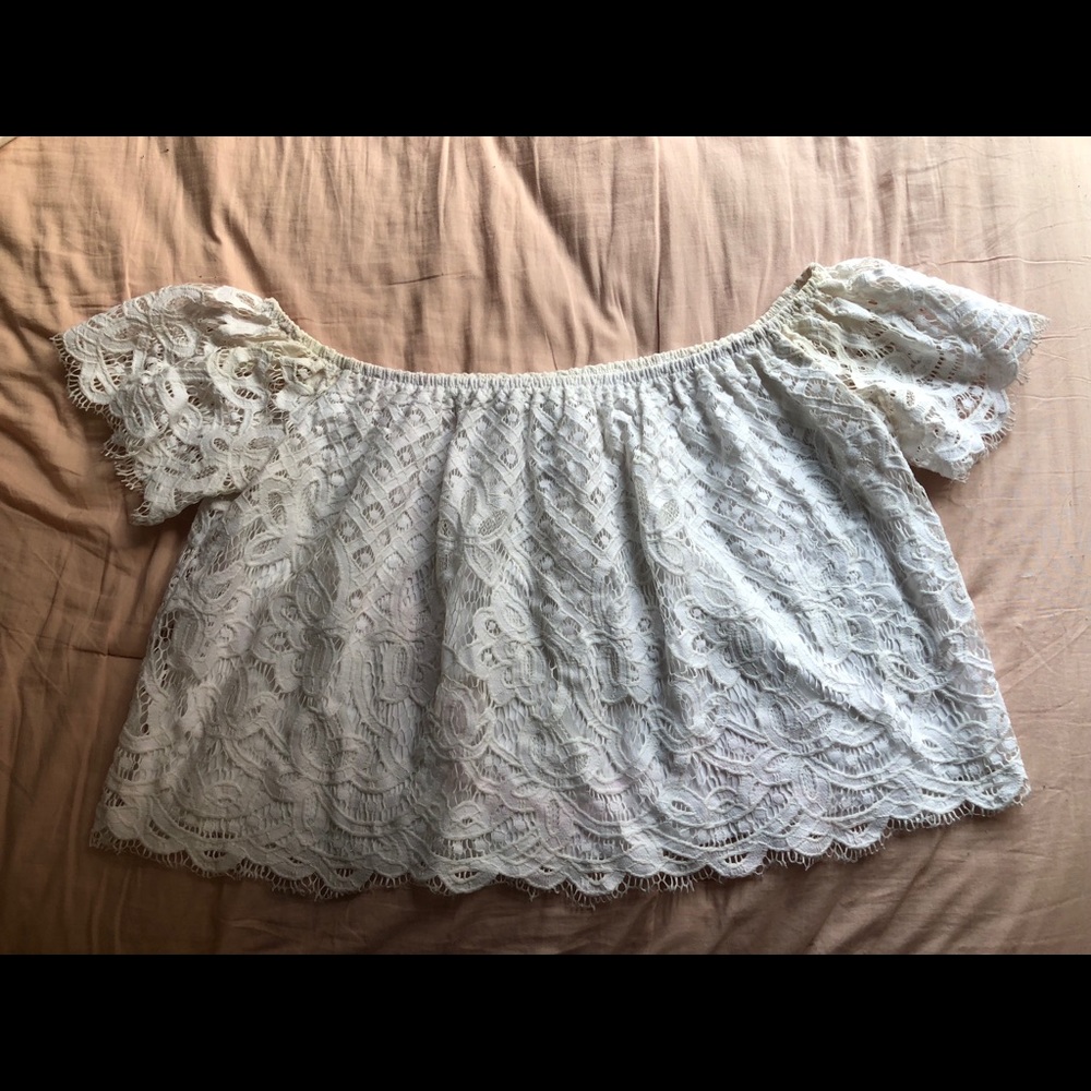 Off the Shoulder Lace Top